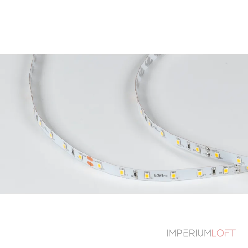 Светодиодная лента SWG PRO 2835, 60 LED/м, 4,8 Вт/м, 24В , IP20, Цвет: Нейтральный белый, SWG2P60-24-4.8-NW