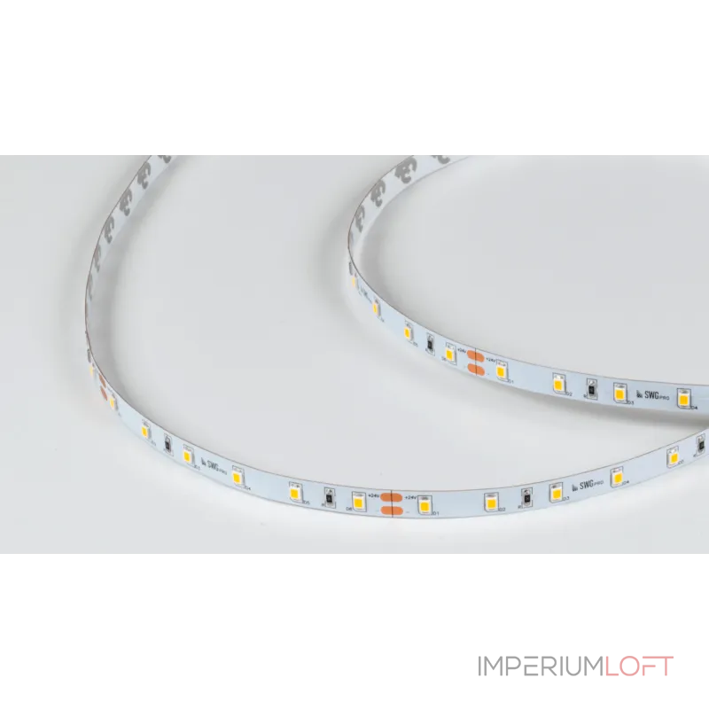 Светодиодная лента SWG PRO 2835, 60 LED/м, 4,8 Вт/м, 24В , IP20, Цвет: Тёплый белый, SWG2P60-24-4.8-WW Светодиодная лента SWG PRO 2835, 60 LED/м, 4,8 Вт/м, 24В , IP20, Цвет: Тёплый белый, SWG2P60-24-4.8-WW