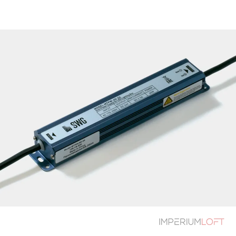 Блок питания для светодиодных лент TPW, 60 W Влагозащитный, 24 V, MTPW-60-24 Блок питания для светодиодных лент TPW, 60 W Влагозащитный, 24 V, MTPW-60-24