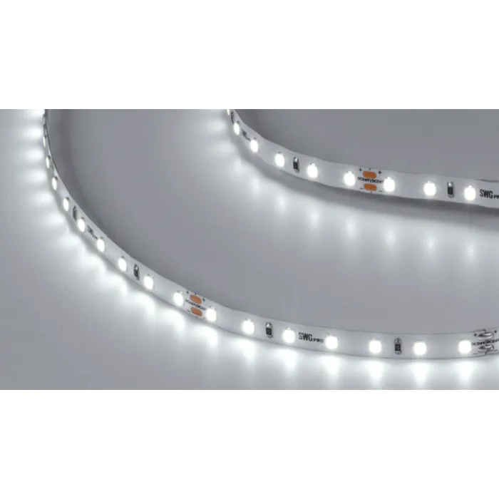 Светодиодная лента SWG PRO 2835, 84 LED/м, 8,6 Вт/м, 24В , IP20, Цвет: Холодный белый, SWG2P84-24-8.6-W от ImperiumLoft