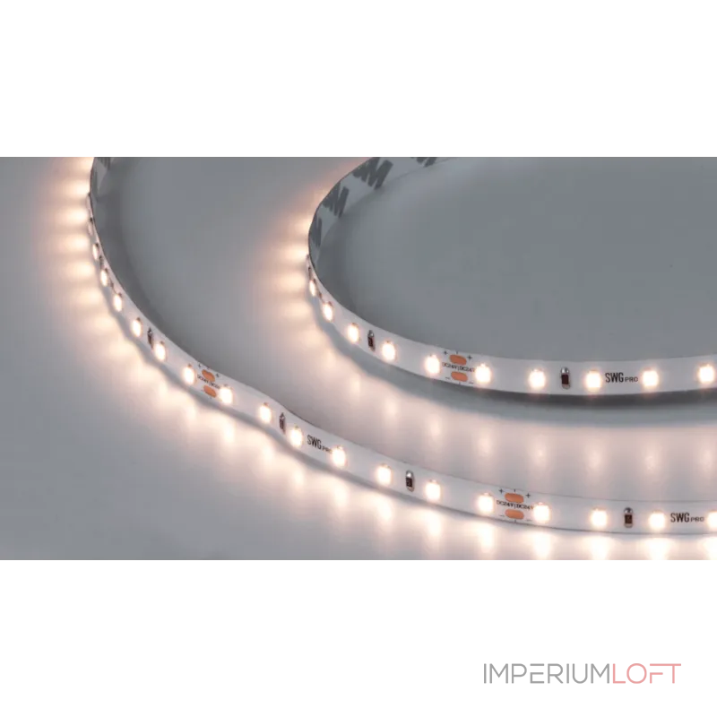 Светодиодная лента SWG PRO 2835, 84 LED/м, 8,6 Вт/м, 24В , IP20, Цвет: Тёплый белый, SWG2P84-24-8.6-WW Светодиодная лента SWG PRO 2835, 84 LED/м, 8,6 Вт/м, 24В , IP20, Цвет: Тёплый белый, SWG2P84-24-8.6-WW