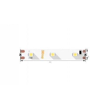 Светодиодная лента SWG 3528-60 4.8Вт 12В IP20 4000K SWG360-12-4.8-NW-M