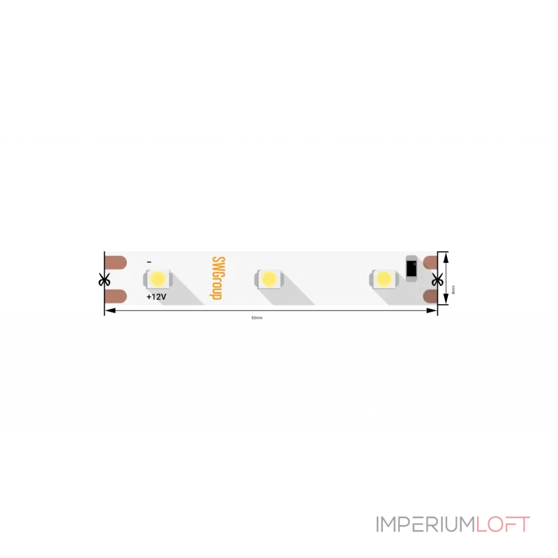 Светодиодная лента 3528, 60 LED/м, 4,8 Вт/м, 12В , IP20, Цвет: Нейтральный белый, SWG360-12-4.8-NW-M Светодиодная лента 3528, 60 LED/м, 4,8 Вт/м, 12В , IP20, Цвет: Нейтральный белый, SWG360-12-4.8-NW-M