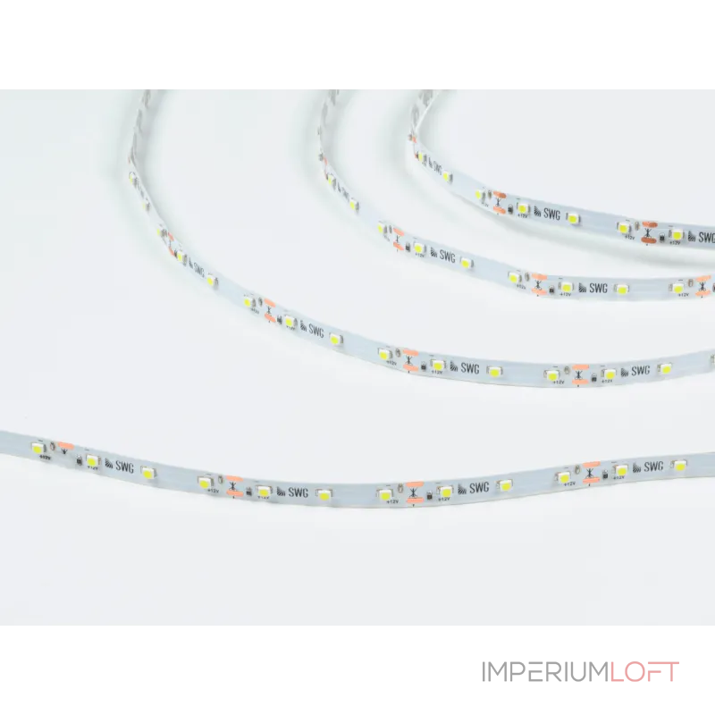 Светодиодная лента 3528, 60 LED/м, 4,8 Вт/м, 12В , IP20, Цвет: Холодный белый, SWG360-12-4.8-W-M Светодиодная лента 3528, 60 LED/м, 4,8 Вт/м, 12В , IP20, Цвет: Холодный белый, SWG360-12-4.8-W-M