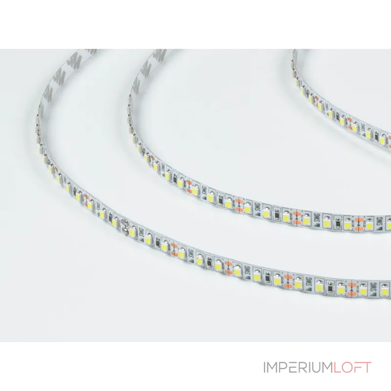 Светодиодная лента 3528, 120 LED/м, 9,6 Вт/м, 12В , IP20, Цвет: Холодный белый, SWG3120-12-9.6-W-M