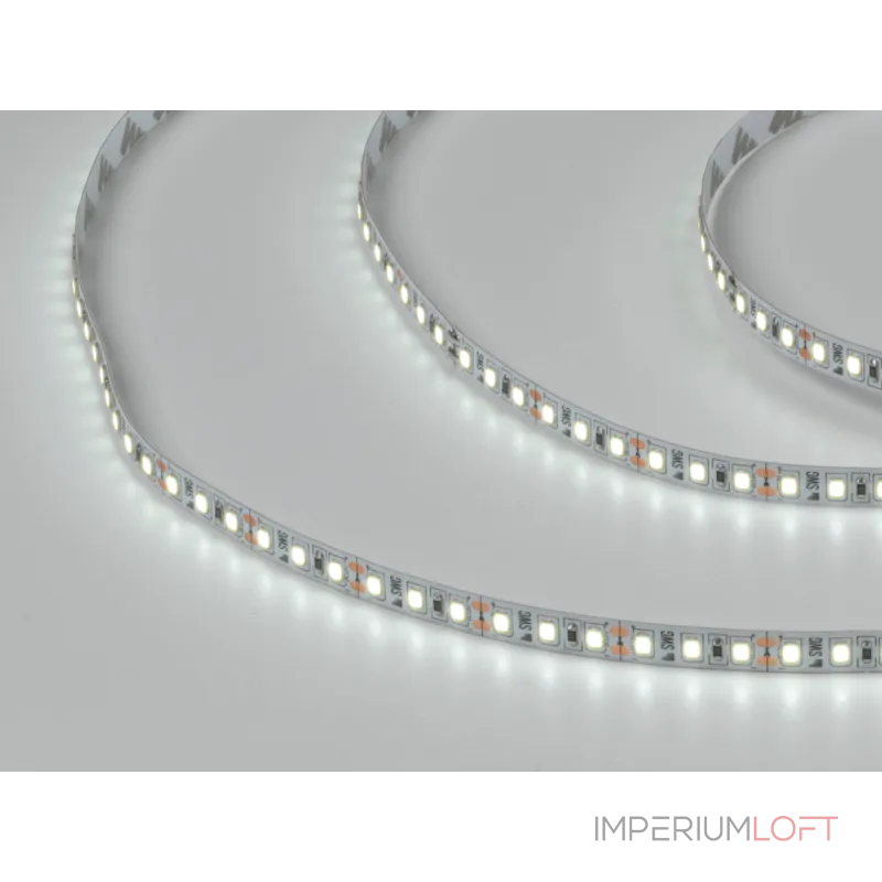 Светодиодная лента 2835, 120 LED/м, 9,6 Вт/м, 12В , IP20, 3M, Цвет: Холодный белый, SWG2120-12-9.6-W-M