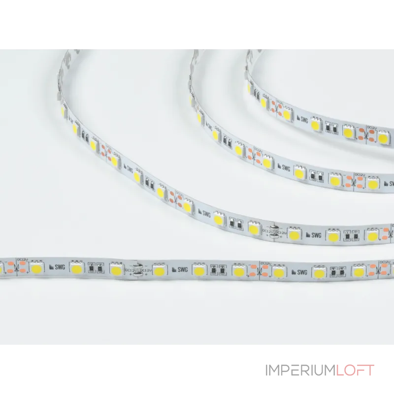 Светодиодная лента 5050, 60 LED/м, 14,4 Вт/м, 12В , IP20, Цвет: Холодный белый, SWG560-12-14.4-W-M от ImperiumLoft Светодиодная лента 5050, 60 LED/м, 14,4 Вт/м, 12В , IP20, Цвет: Холодный белый, SWG560-12-14.4-W-M от ImperiumLoft