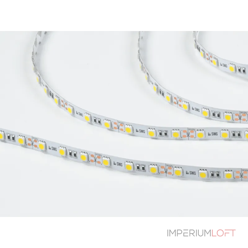 Светодиодная лента 5050, 60 LED/м, 14,4 Вт/м, 12В , IP20, Цвет: Нейтральный белый, SWG560-12-14.4-NW-M Светодиодная лента 5050, 60 LED/м, 14,4 Вт/м, 12В , IP20, Цвет: Нейтральный белый, SWG560-12-14.4-NW-M