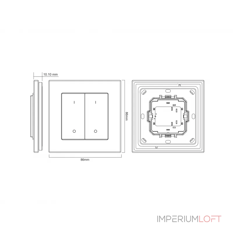 Настенная радио панель EASYBUS, ES-B-W-K2-NB от ImperiumLoft