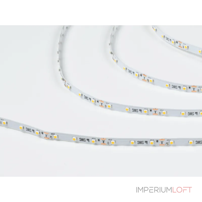 Светодиодная лента 3528, 60 LED/м, 4,8 Вт/м, 12В , IP20, Цвет: Тёплый белый, SWG360-12-4.8-WW-M