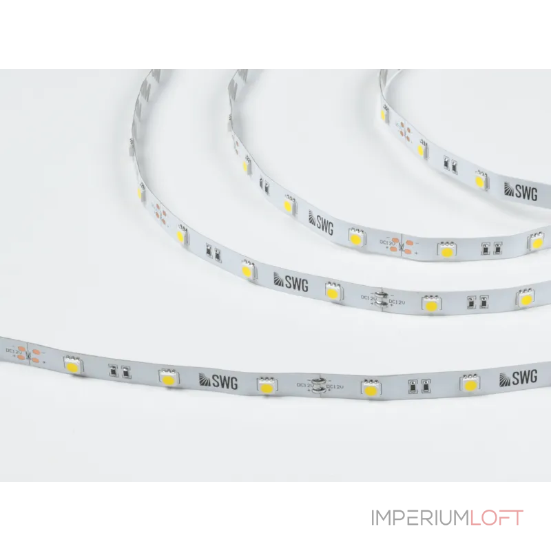 Светодиодная лента 5050, 30 LED/м, 7,2 Вт/м, 12В , IP20, Цвет: Нейтральный белый, SWG530-12-7.2-NW-M Светодиодная лента 5050, 30 LED/м, 7,2 Вт/м, 12В , IP20, Цвет: Нейтральный белый, SWG530-12-7.2-NW-M