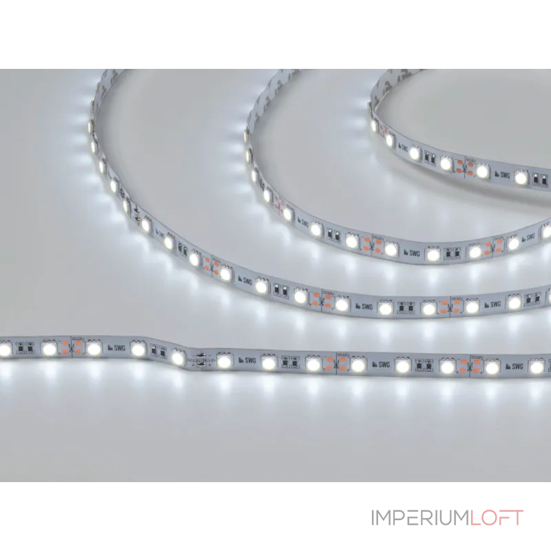 Светодиодная лента 5050, 60 LED/м, 14,4 Вт/м, 12В , IP20, Цвет: Ультрахолодный, SWG560-12-14.4-UW-M Светодиодная лента 5050, 60 LED/м, 14,4 Вт/м, 12В , IP20, Цвет: Ультрахолодный, SWG560-12-14.4-UW-M