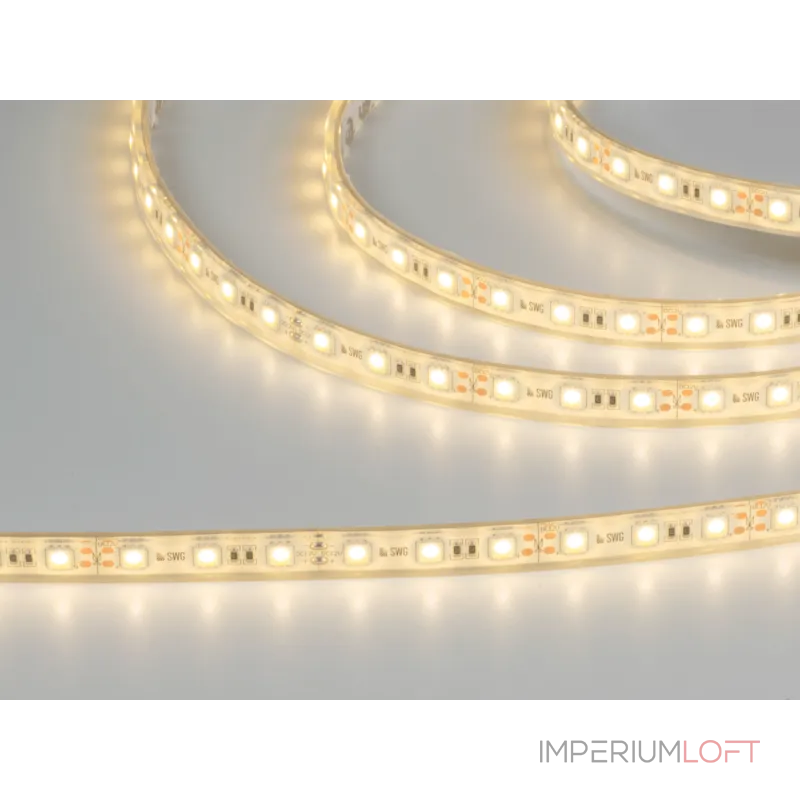 Светодиодная лента 5050, 60 LED/м, 14,4 Вт/м, 12В , IP68, Цвет: Тёплый белый, SWG560-12-14.4-WW-68-M Светодиодная лента 5050, 60 LED/м, 14,4 Вт/м, 12В , IP68, Цвет: Тёплый белый, SWG560-12-14.4-WW-68-M