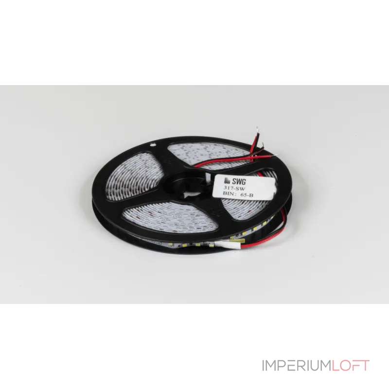 Светодиодная лента 3528, 120 LED/м, 9,6 Вт/м, 24В , IP20, Цвет: Холодный белый, SWG3120-24-9.6-W-M