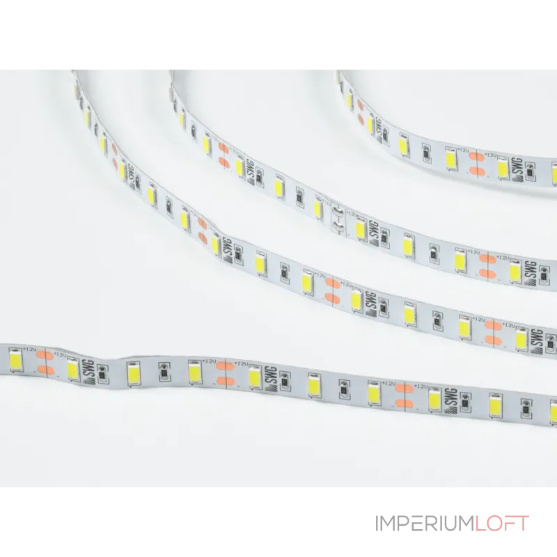 Светодиодная лента 5630, 60 LED/м, 12 Вт/м, 12В , IP20, Цвет: Холодный белый, SWG660-12-12-W-M Светодиодная лента 5630, 60 LED/м, 12 Вт/м, 12В , IP20, Цвет: Холодный белый, SWG660-12-12-W-M
