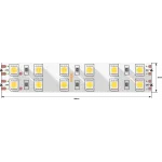 Светодиодная лента 5050, 120 LED/м, 28,8 Вт/м, 24В , IP20, Цвет: Холодный белый, SWG5120-24-28.8-W-M