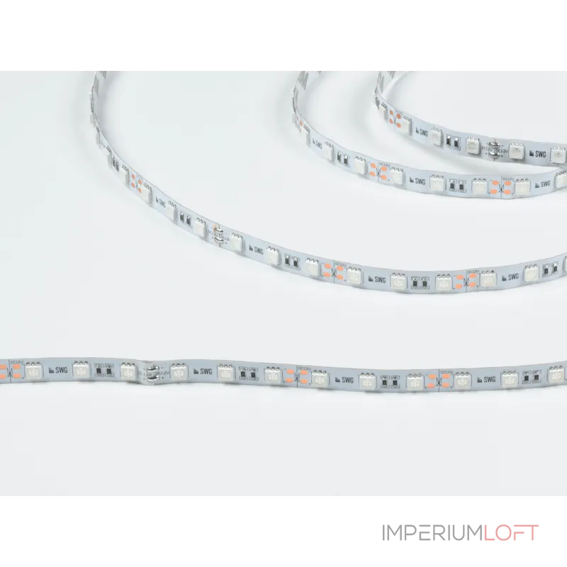 Светодиодная лента 5050, 60 LED/м, 14,4 Вт/м, 12В , IP20, Цвет: Зелёный, SWG560-12-14.4-G-M