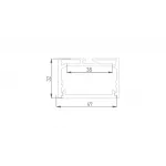 Подвесной/накладной алюминиевый профиль Design LED LS 4932, 2500 мм, анодированный, LS.4932 от NovaLamp