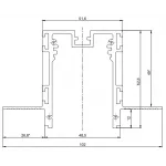 Трек SY низковольтный встраиваемый, белый SY-601201-RC-2-WH, 2м , SY-601201-RC-2-WH
