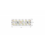 Светодиодная лента 2835, 240 LED/м, 19,2 Вт/м, 24В , IP20, Цвет: Нейтральный белый, SWG2240-24-19.2-NW-M