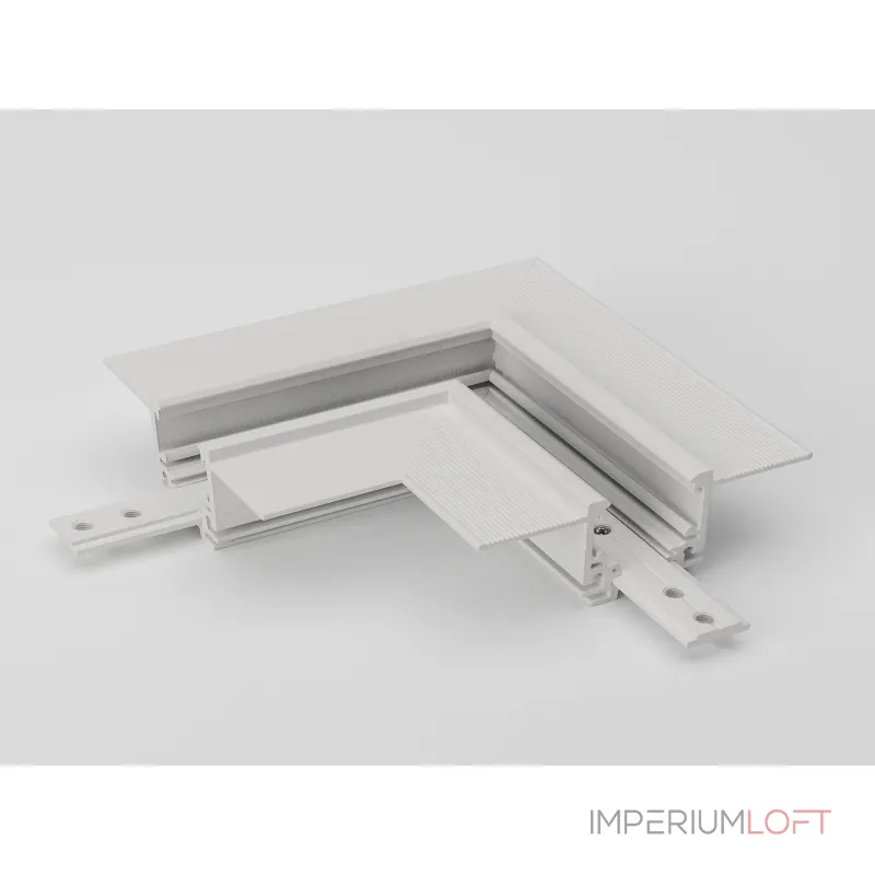 Коннектор угловой горизонтальный для встраиваемого низкопрофильного шинопровода SY-LINK, SY-LINK-CNLV-T2S-WH от NovaLamp