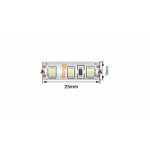 Светодиодная лента 3528, 120 LED/м, 9,6 Вт/м, 24В , IP66, Цвет: Тёплый белый, SWG3120-24-9.6-WW-66-M