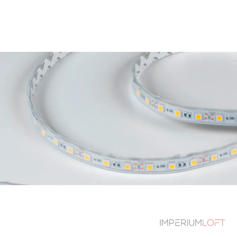 Светодиодная лента 5050, 60 LED/м, 14,4 Вт/м, 12В , IP66, Цвет: Тёплый белый, SWG560-12-14.4-WW-66-M