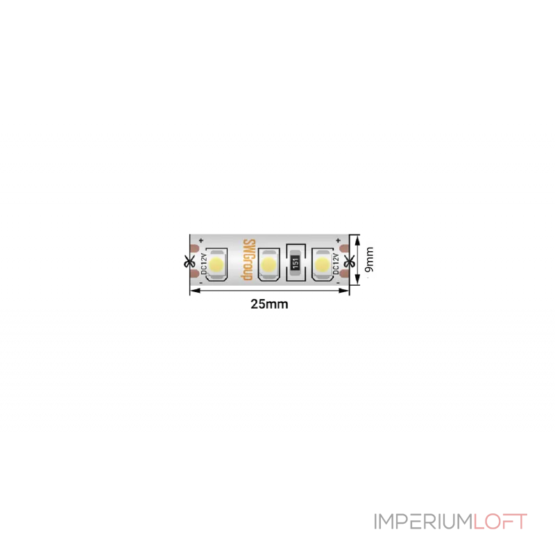 Светодиодная лента 2835, 120 LED/м, 9,6 Вт/м, 12В , IP66, 3M, Цвет: Холодный белый, SWG2120-12-9.6-W-66-M Светодиодная лента 2835, 120 LED/м, 9,6 Вт/м, 12В , IP66, 3M, Цвет: Холодный белый, SWG2120-12-9.6-W-66-M