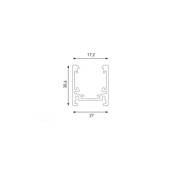 Шинопровод накладной низкопрофильный, серия SY-LINK, Черный, 2.5м, IP20, SY-LINK-20S1S-2.5-BL от NovaLamp