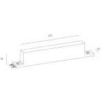 Блок питания накладной на трек, системы SLIM черный DRV-SLIM-150-BL, 48В, 150W, DRV-SLIM-150-BL