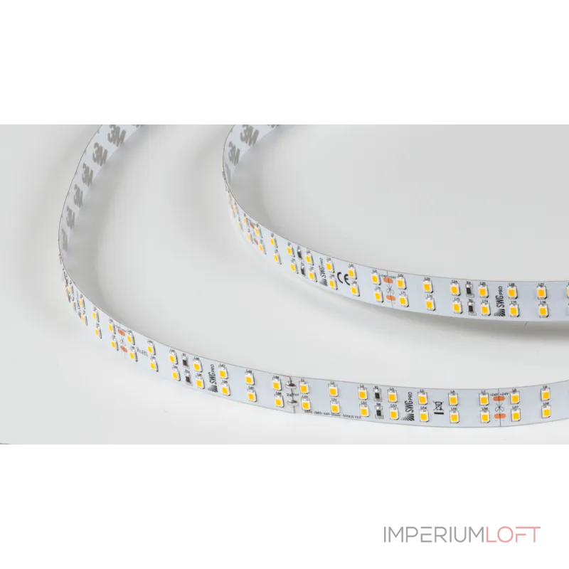 Светодиодная лента ПРО 2835, 196 LED/м, 20 Вт/м, 24В, IP20, Цвет: Тёплый белый, SWG2P196-24-20-WW-20