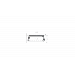 Алюминиевый профиль SF-1506, накладной П-образный 3м, SF-1506-3MT