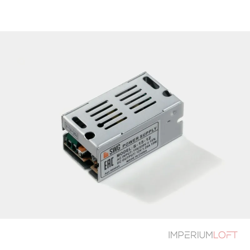 Блок питания для светодиодных лент 12V 15W S-15-12 Блок питания для светодиодных лент 12V 15W S-15-12