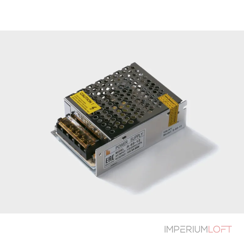 Блок питания для светодиодных лент 12В 60Вт IP20, S-60-12 от ImperiumLoft Блок питания для светодиодных лент 12В 60Вт IP20, S-60-12 от ImperiumLoft