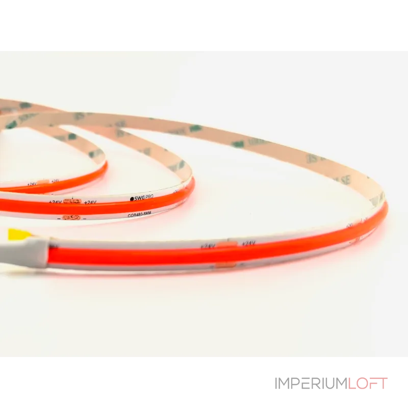 Лента светодиодная красная 13Вт/м 5м SWG-COB480 24В SWG PRO SWG-COB480-24-13-R