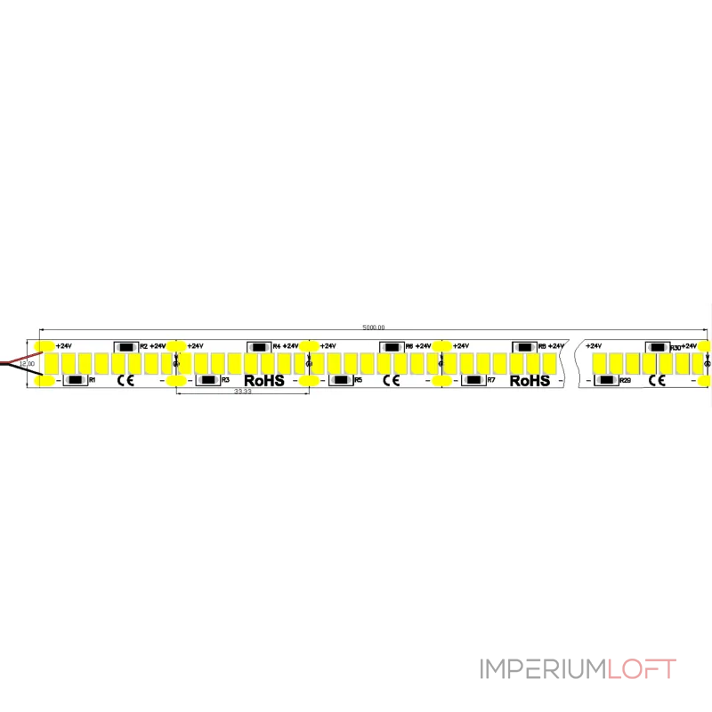 Лента светодиодная 240 LED/м 31 Вт/м 24В IP20 SWG SMD2835 Лента светодиодная 240 LED/м 31 Вт/м 24В IP20 SWG SMD2835