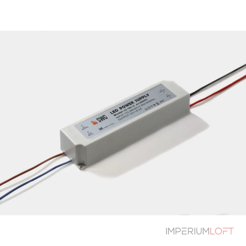 Блок питания SWG для ленты IP 67 пластик 100 W 12V LV-100-12