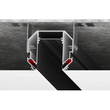 Трек SY в натяжной потолок черный PCB SWG PRO SY-CL-1-BL 1 метр Трек SY в натяжной потолок черный PCB SWG PRO SY-CL-1-BL 1 метр