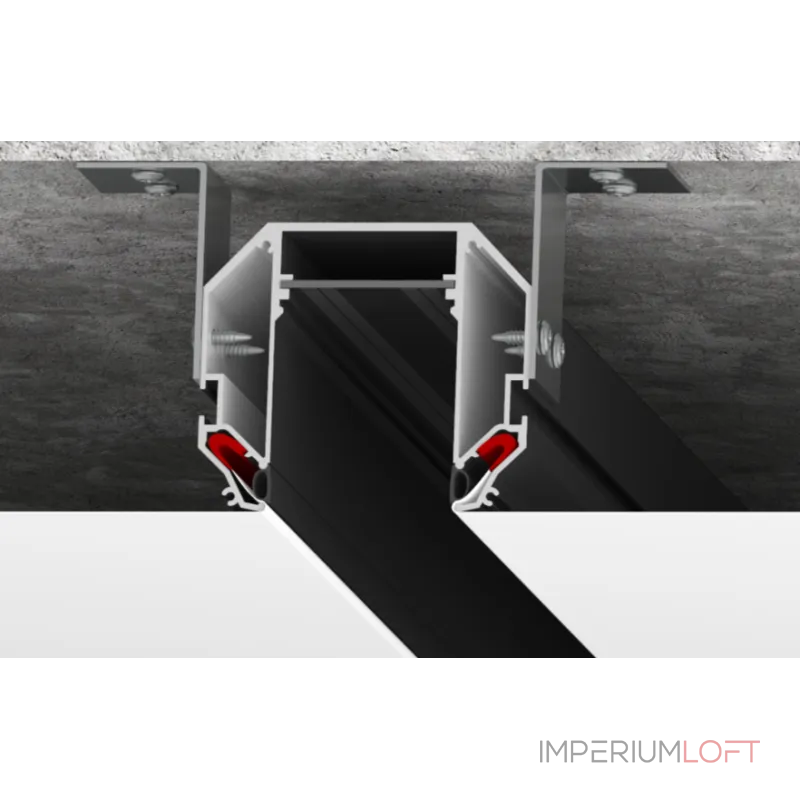 Трек SY в натяжной потолок черный PCB SWG PRO SY-CL-1-BL 1 метр Трек SY в натяжной потолок черный PCB SWG PRO SY-CL-1-BL 1 метр
