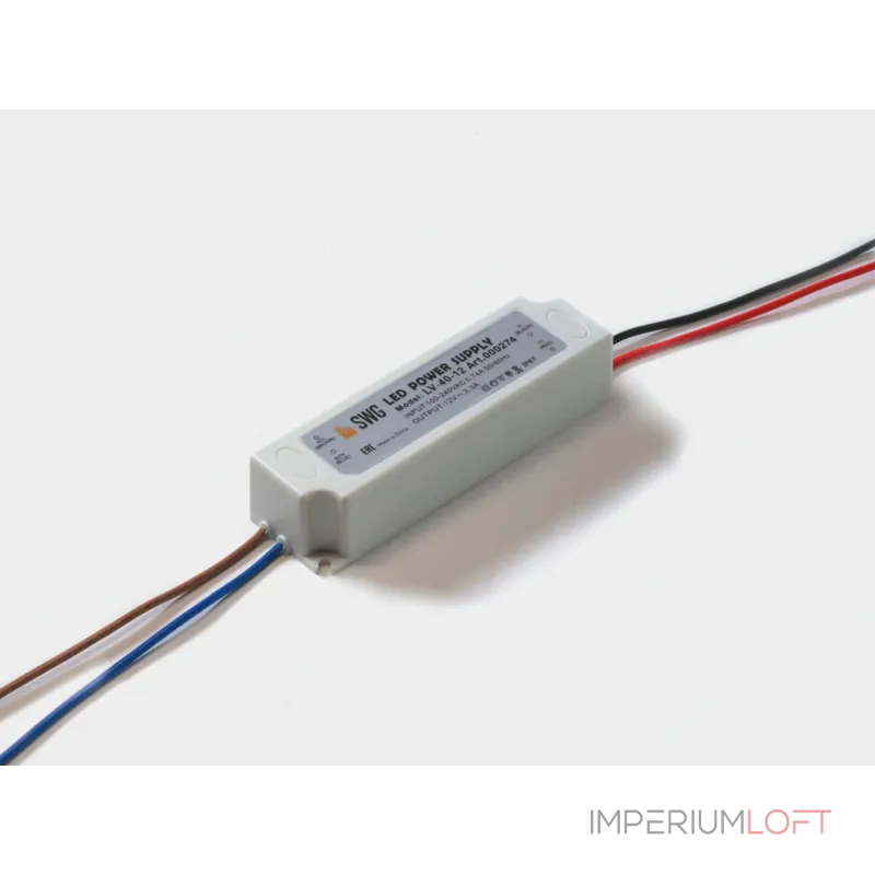 Блок питания SWG IP 67 пластик 40 W, 12V, LV-40-12 Блок питания SWG IP 67 пластик 40 W, 12V, LV-40-12