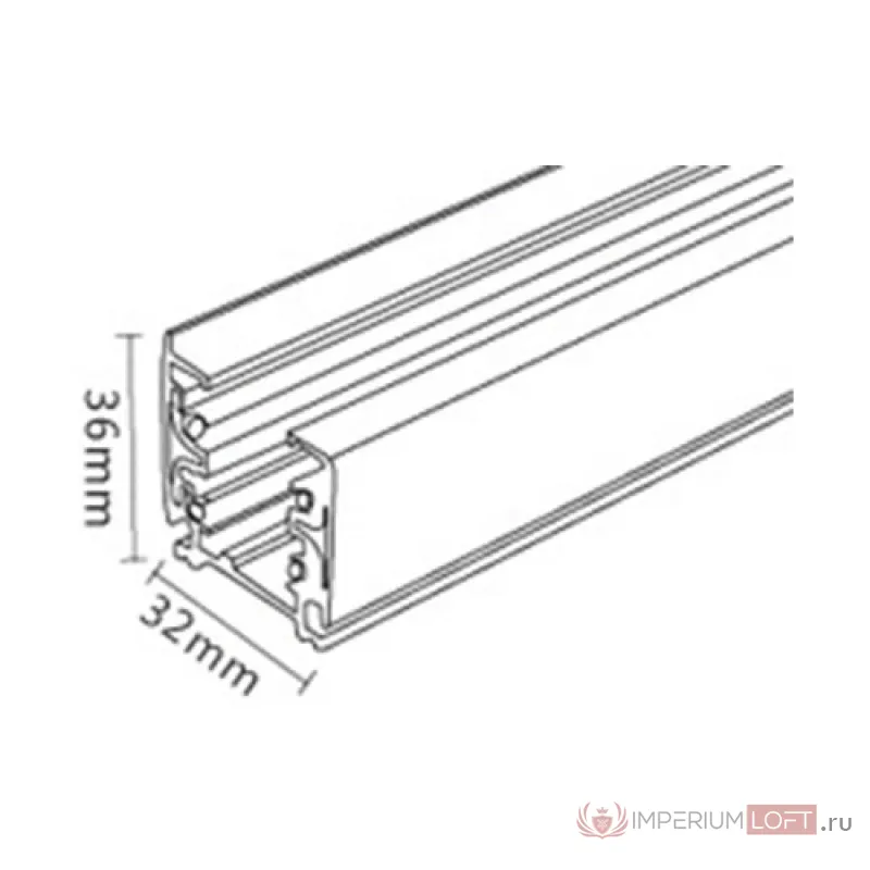 mod. ITALLINE WSO 19B-2 white шинопровод трехфазный от ImperiumLoft