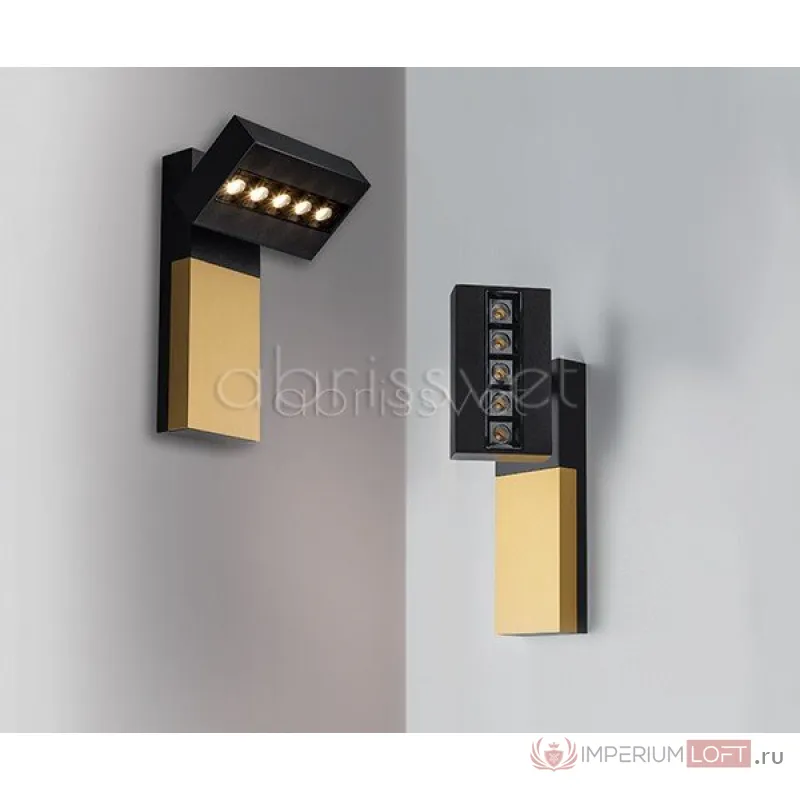 mod. ITALLINE FOCUS cold black/gold/black (бра) от ImperiumLoft