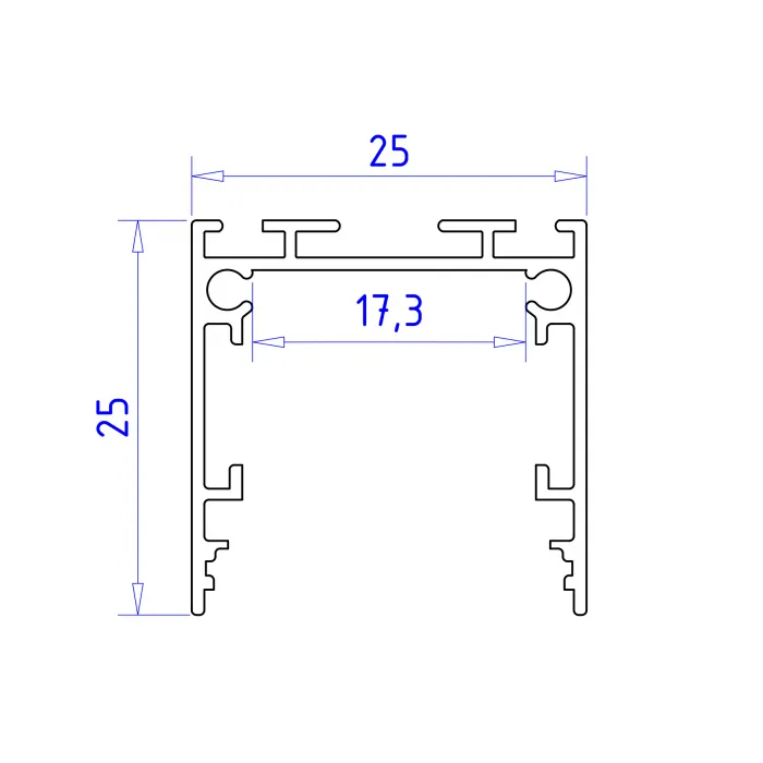 Алюминиевый профиль накладной/подвесной "Profile System" Ambrella ILLUMINATION GP2500AL от ImperiumLoft