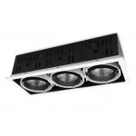 Карданный встраиваемый светодиодный светильник Ambrella TECHNO SPOT T813 BK/CH 3*12W 4200K