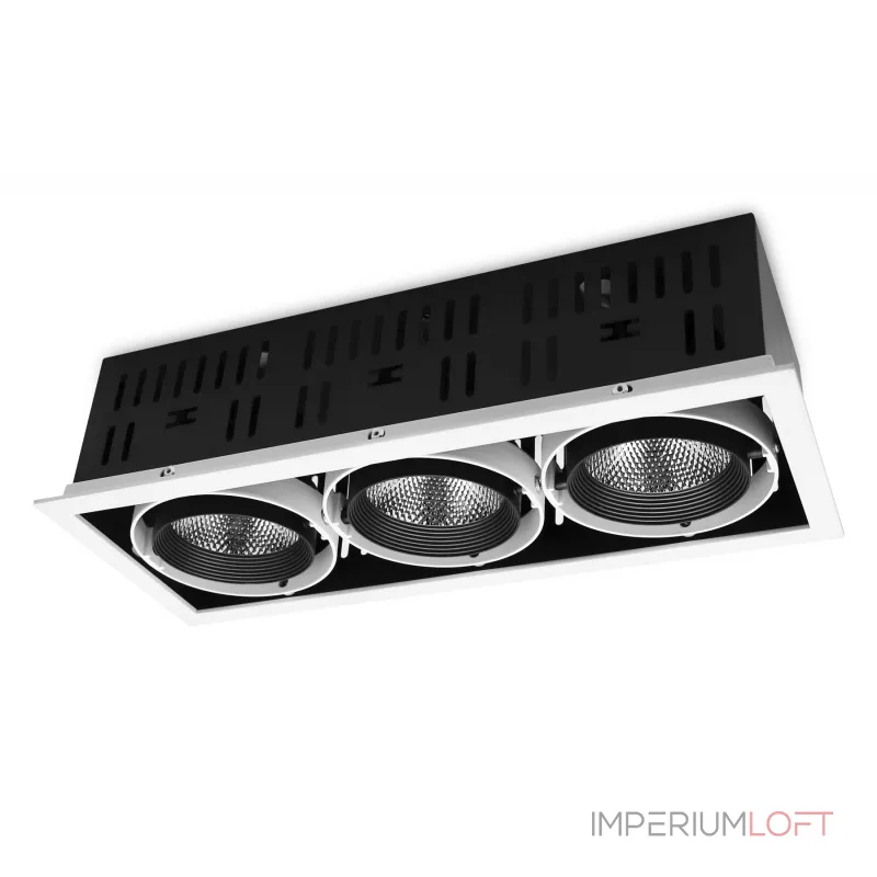Карданный встраиваемый светодиодный светильник Ambrella TECHNO SPOT T813 BK/CH 3*12W 4200K