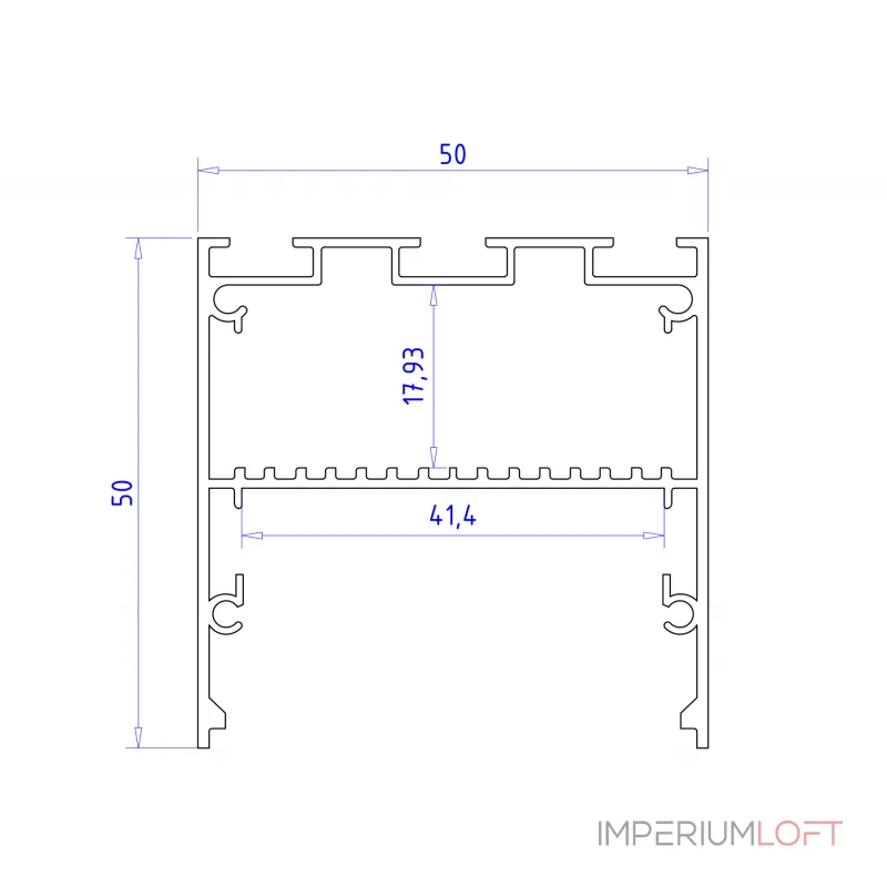 Алюминиевый профиль накладной/подвесной "Profile System" Ambrella ILLUMINATION GP3100AL