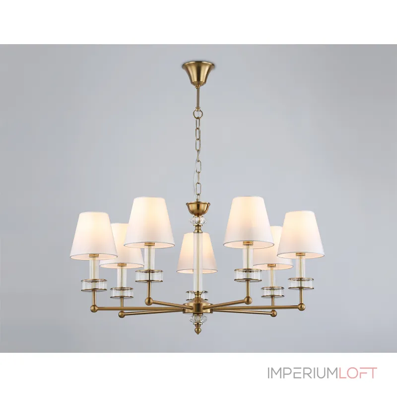 Подвесная люстра с абажурами и хрусталем Ambrella HIGH LIGHT LH71023