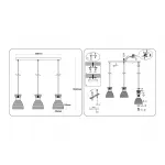 Светильник подвесной со стеклянными плафонами Ambrella TRADITIONAL TR3404