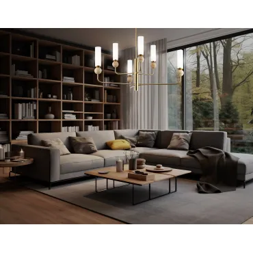 Люстра на штанге с мрамором Ambrella HIGH LIGHT LH53251 от ImperiumLoft