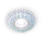 Встраиваемый точечный светильник MR16 с LED подсветкой Ambrella STANDARD SPOT S295 PR/WH
